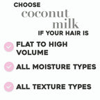 OGX Nourishing + Coconut Milk Moisturizing Daily Shampoo with Egg White Protein, 25.4 fl oz - SJB-DIAMOND ELITES