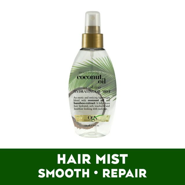 OGX Nourishing + Coconut Oil Weightless Hydrating Oil Hair Mist, Leave-In Treatment 4 fl oz - SJB-DIAMOND ELITES