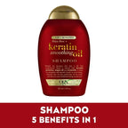 OGX 5 in 1 Benefits Shine Enhancing Daily Shampoo with Keratin, 13 fl oz - SJB-DIAMOND ELITES