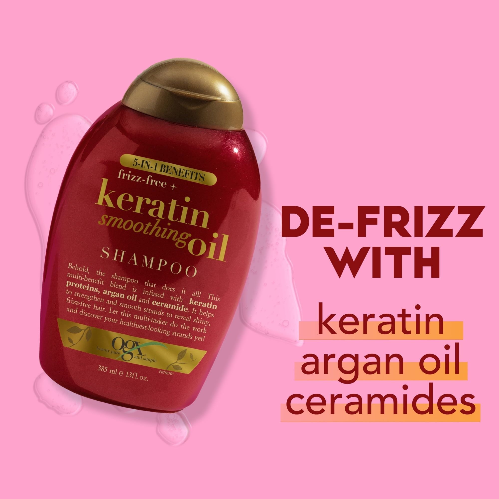 OGX 5 in 1 Benefits Shine Enhancing Daily Shampoo with Keratin, 13 fl oz - SJB-DIAMOND ELITES
