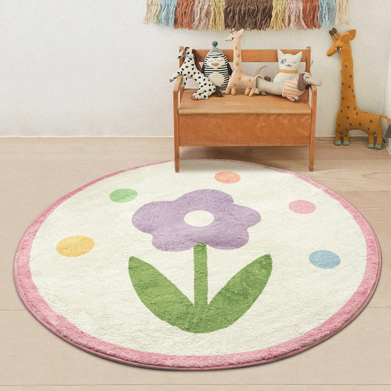Round Thickened Carpet Children's Room Home Non-slip Absorbent Floor Mat Pi-Mart