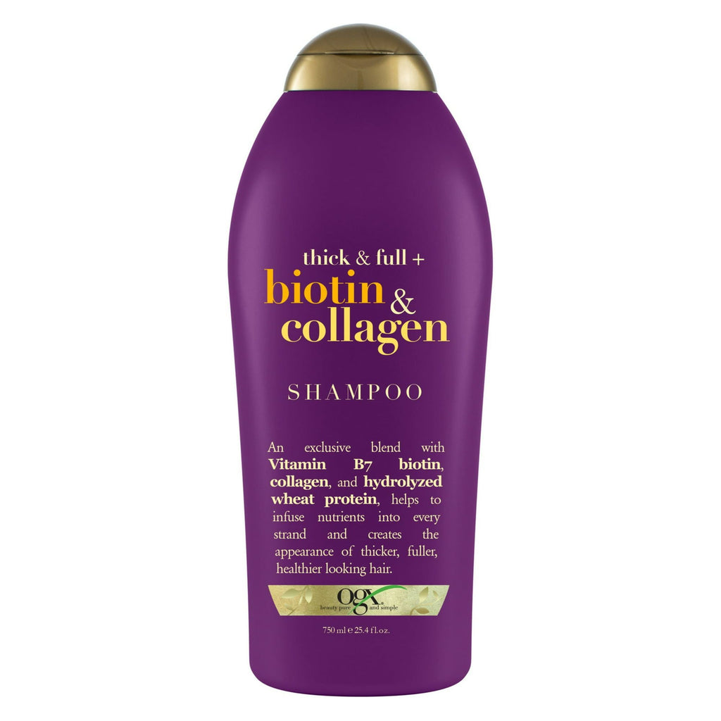 OGX Thick & Full + Biotin & Collagen Volumizing Daily Shampoo, 25.4 fl oz - SJB-DIAMOND ELITES