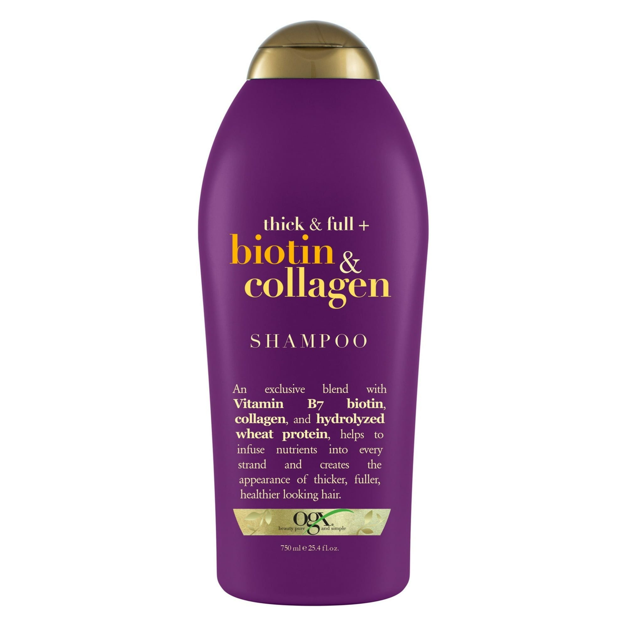 OGX Thick & Full + Biotin & Collagen Volumizing Daily Shampoo, 25.4 fl oz - SJB-DIAMOND ELITES
