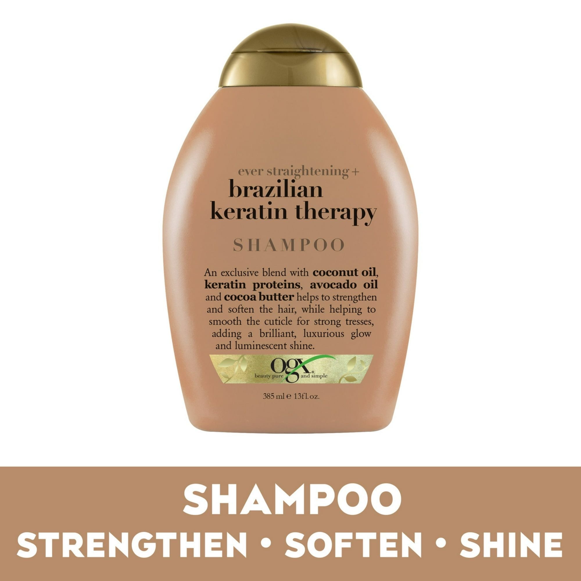 OGX Ever Straightening + Brazilian Keratin Therapy Shampoo, 13 FL OZ - SJB-DIAMOND ELITES