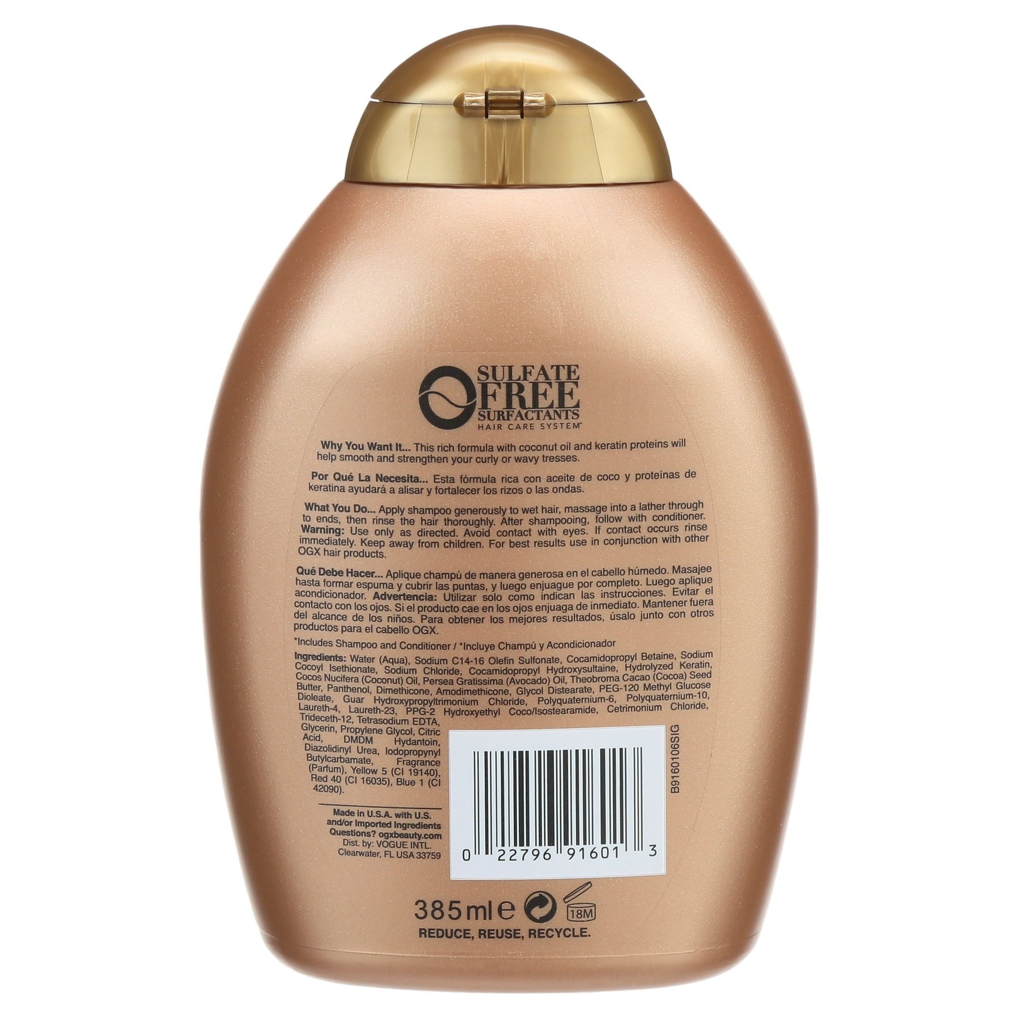 OGX Ever Straightening + Brazilian Keratin Therapy Shampoo, 13 FL OZ - SJB-DIAMOND ELITES