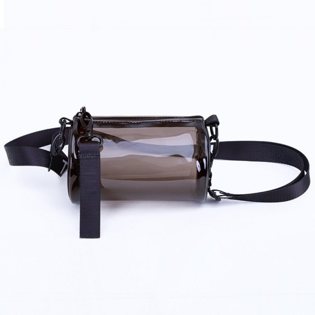 PVC waterproof drum crossbody bag, Transparent small crossbody bag, - SJB-DIAMOND ELITES