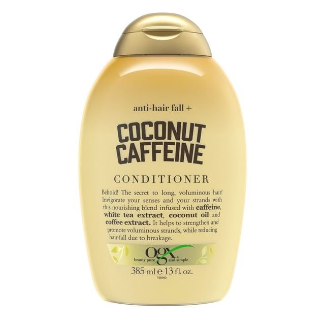 OGX Anti-Hair Fall + Coconut Caffeine Strengthening Conditioner with Coffee Extract, 13 fl oz - SJB-DIAMOND ELITES