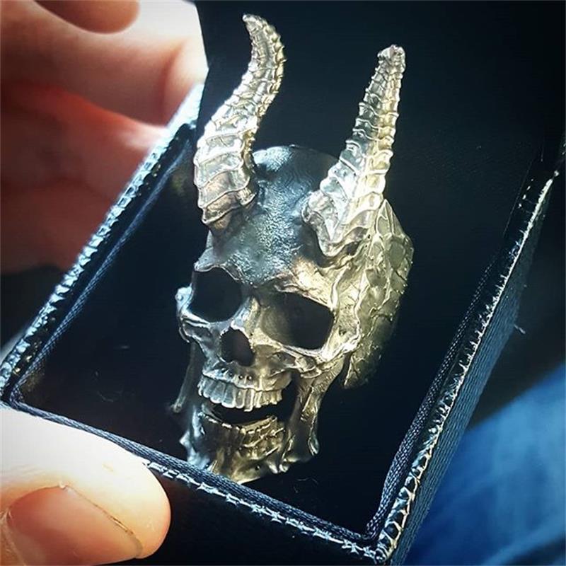 Goth Black Skull Ring - SJB-DIAMOND ELITES