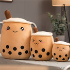 Cute Fruit Drink Plush Stuffed Soft Strawberry Milk Tea Plush Boba Tea Cup Toy Bubble Tea Pillow Cushion Kids Gift Pi-Mart