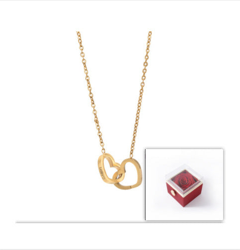 Simple Stainless Steel Plating Love Engraved Necklace Pi-Mart