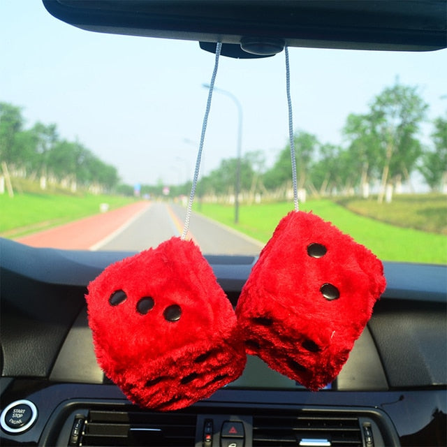 Fuzzy Plush Dice Car Accessory - SJB-DIAMOND ELITES