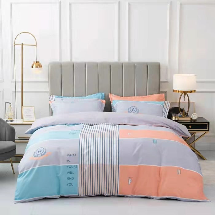 Thickened Brushed Four-piece Winter Bed Sheet And Duvet Cover Three-piece Bedding Set