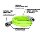 Flexzilla? Garden Lead-in Hose, 5/8" x 5', 3/4" - 11 1/2 GHT Fittings, ZillaGreen?