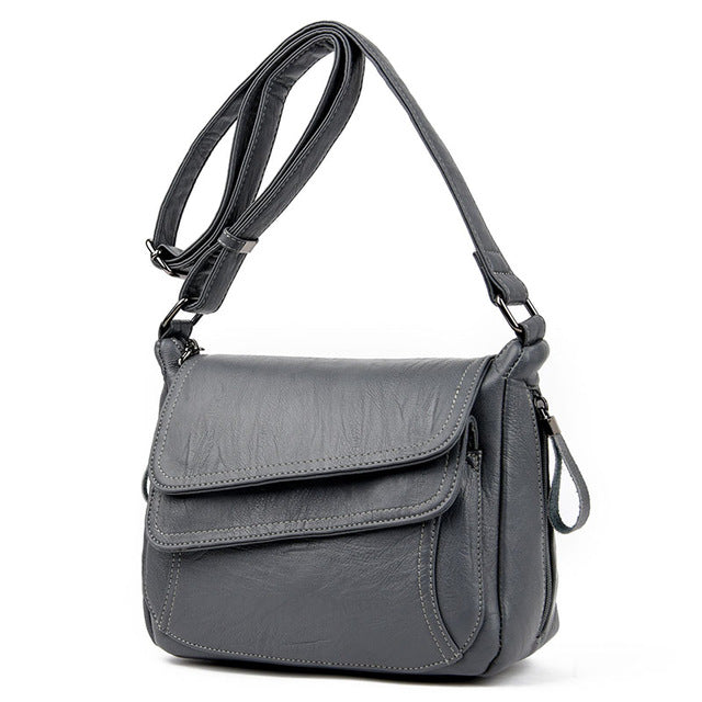 Winter style white handbag luxury leather handbag Pi-Mart