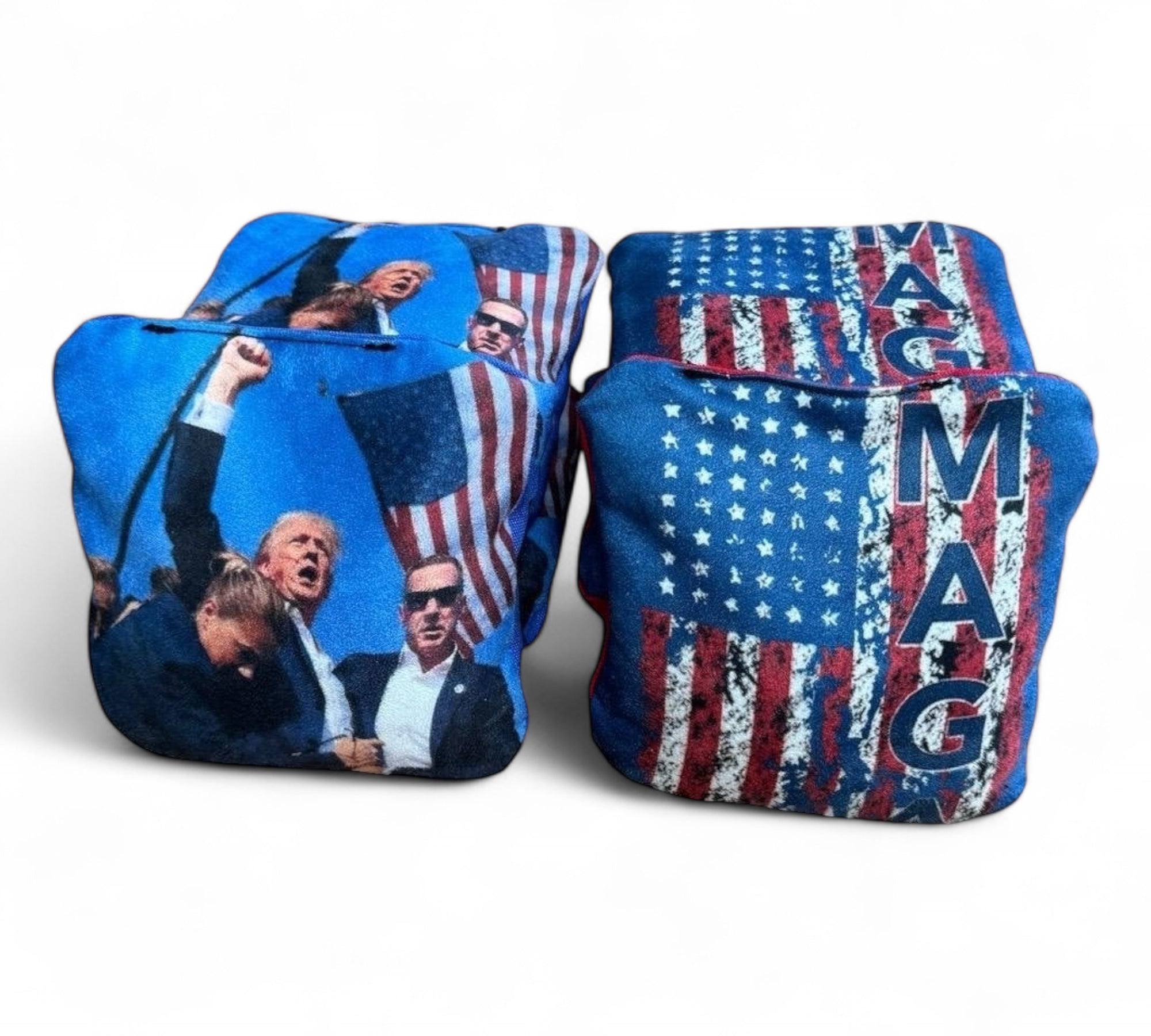 Trump MAGA pro style slick and stick resin filled cornhole bags set of 8 - SJB-DIAMOND ELITES