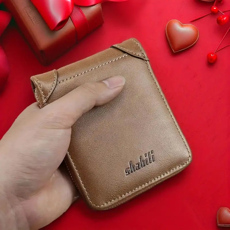 Fashionable Men's Wallet, Short Casual, Retro Zipper Youth European And American Fashion Wallet, Large Capacity, Super Practical - SJB-DIAMOND ELITES