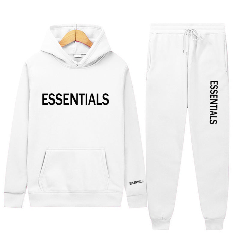 Essentials Sweatshirt Suit Men's and Women's Sweatshirt and Pant 2-Piece Set Hip-Hop Hoodie Suit by Pi-Mart Pi-Mart