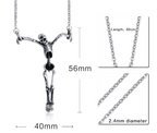 Crucifixion Skull Pendant Necklace Pi-Mart