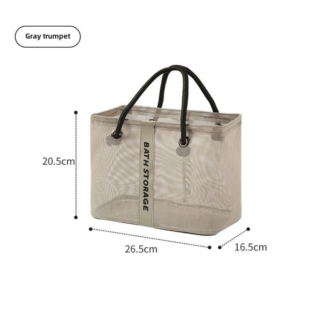 Mesh bath bag, mesh pocket tote swimming wash bag, men's bath towel bath bag, large storage bag - SJB-DIAMOND ELITES
