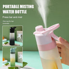 650ml Water Bottle Outdoor Sports Water Cup Large Capacity Spray Bottle BPA Free Drinkware Travel Camping Drinking Tools Water Bottle Sprayer Mist Creative Spray Water Bottle for Drinking