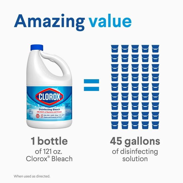 Clorox Disinfecting Liquid Bleach, Regular Scent, 121 fl oz EasyOptionXY LLC