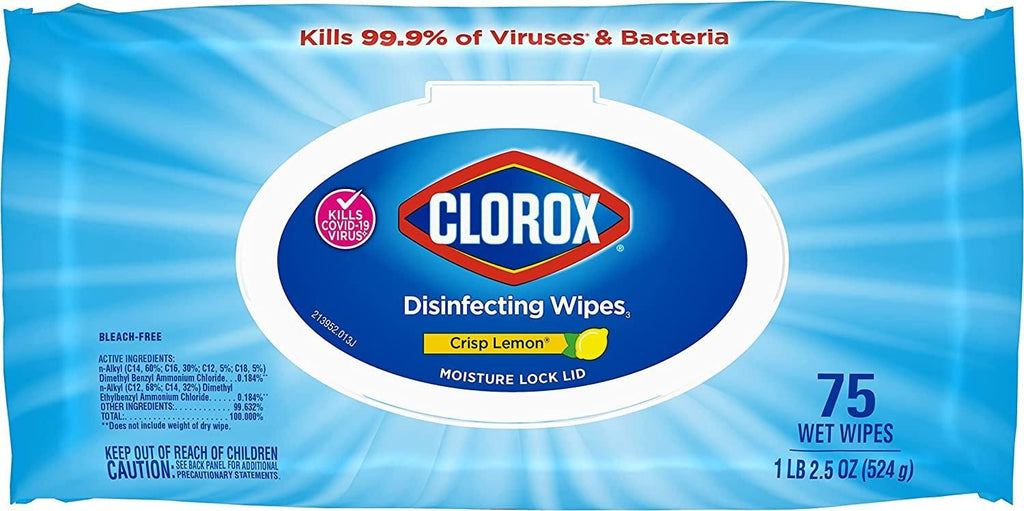 Clorox Bleach-Free Disinfecting and Cleaning Wipes, Crisp Lemon, 75 Count EasyOptionXY LLC