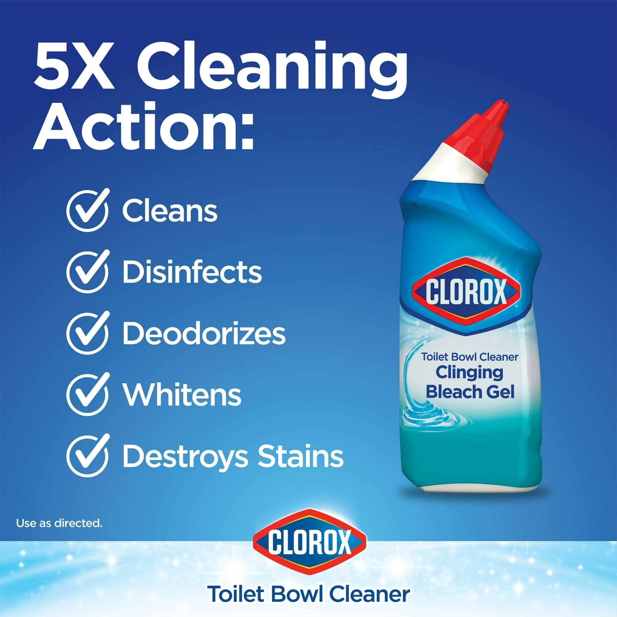 Clorox Toilet Bowl Cleaner Clinging Bleach Gel, Ocean Mist, 24 fl oz, 2 Pack EasyOptionXY LLC