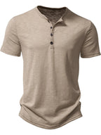 Men's Button Detail Short Sleeve Top