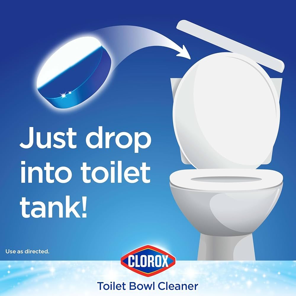 Clorox Bleach and Blue Toilet Tablets, Rain Clean, 4 Count EasyOptionXY LLC
