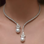 Vintage Pearl Zircon Fashion Necklace Pi-Mart
