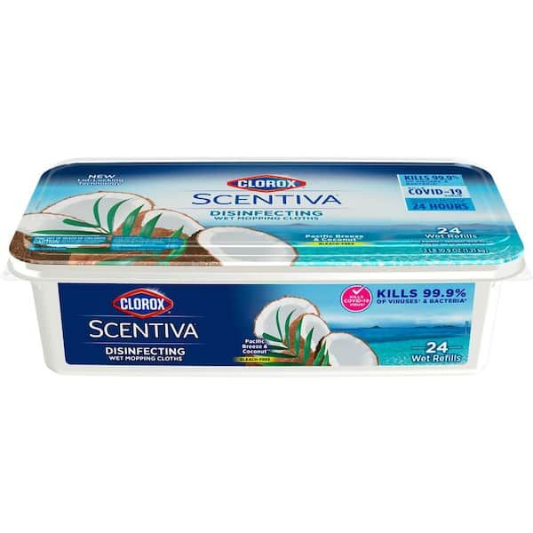 Clorox Scentiva Disinfecting Wet Mop Pads, Pacific Breeze and Coconut 24 Count EasyOptionXY LLC