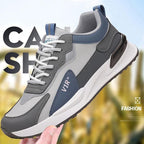 Casual Men's Shoes Soft Sole Color-block Lace-up Sneakers Versatile Trendy Running Sports Shoes Pi-Mart