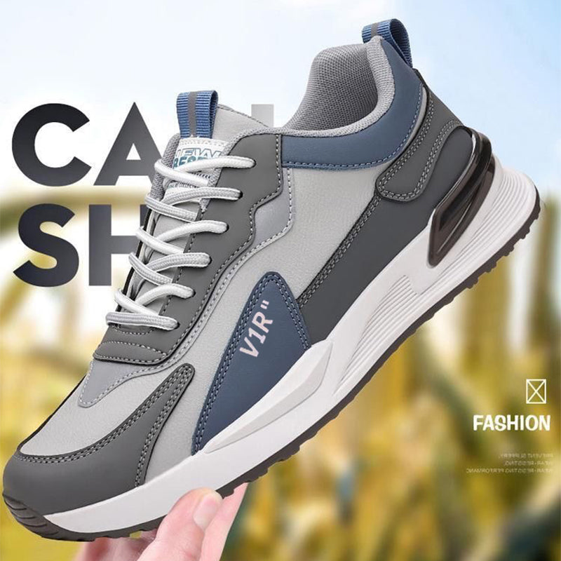 Casual Men's Shoes Soft Sole Color-block Lace-up Sneakers Versatile Trendy Running Sports Shoes Pi-Mart