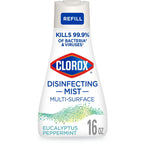 Clorox Disinfectant Mist Refill, Multi-Surface Spray, Eucalyptus Peppermint, 16 oz