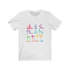 Yoga Poses Print Jersey Short Sleeve Tee Femstylo