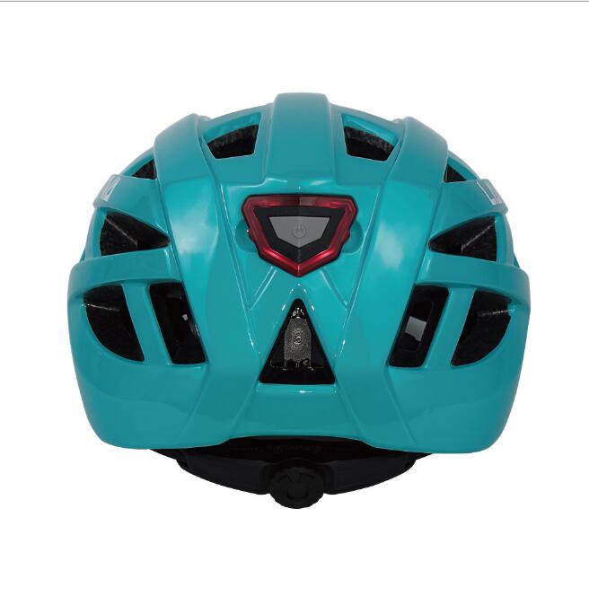 Male and female one-piece bicycle riding helmet with light Lootquake LLC