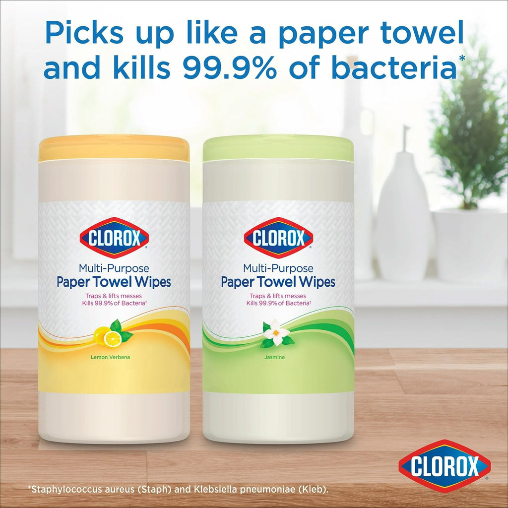 Clorox Multi-Purpose Paper Towel Cleaner Wipes, Jasmine Scent, 75 Count - SJB-DIAMOND ELITES