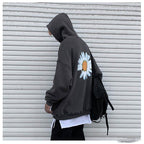 Daisy print hooded sweatshirt Pi-Mart