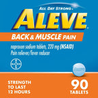 Aleve Back & Muscle Pain Reliever Naproxen Sodium Tablets, 90 Count - SJB-DIAMOND ELITES