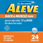 Aleve Back & Muscle Pain Reliever Naproxen Sodium Tablets, 24 Count - SJB-DIAMOND ELITES