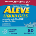 Aleve Liquid Gels Easy Open Arthritis Cap Naproxen Sodium Pain Reliever, 80 Count - SJB-DIAMOND ELITES