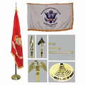 Army 4ft x 6ft Flag, Telescoping Flagpole, Base/Tassel The Military Gift Store