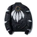 Japanese youth embroidery Harajuku style men's outer pilot jacket