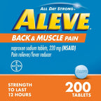Aleve Back & Muscle Pain Reliever Naproxen Sodium Tablets, 200 Count - SJB-DIAMOND ELITES