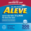 Aleve Tablets Easy Open Arthritis Cap Naproxen Sodium Pain Reliever, 200 Count - SJB-DIAMOND ELITES