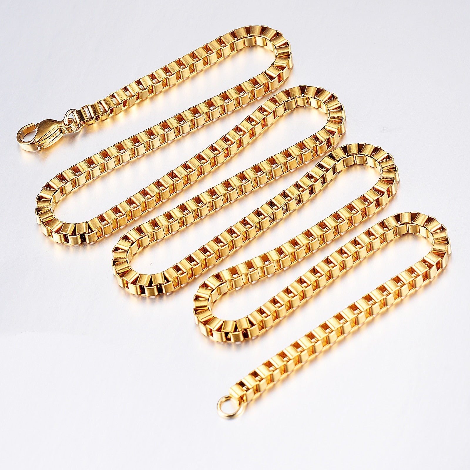 Stainless Steel Box Chain Necklace Pi-Mart