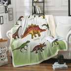 Kids Children Dinosaur Fluffy Soft Cotton Blanket Jurassic Cartoon Boys Girl Throw Blankets For Beds Home Textile Bedding Outlet Pi-Mart