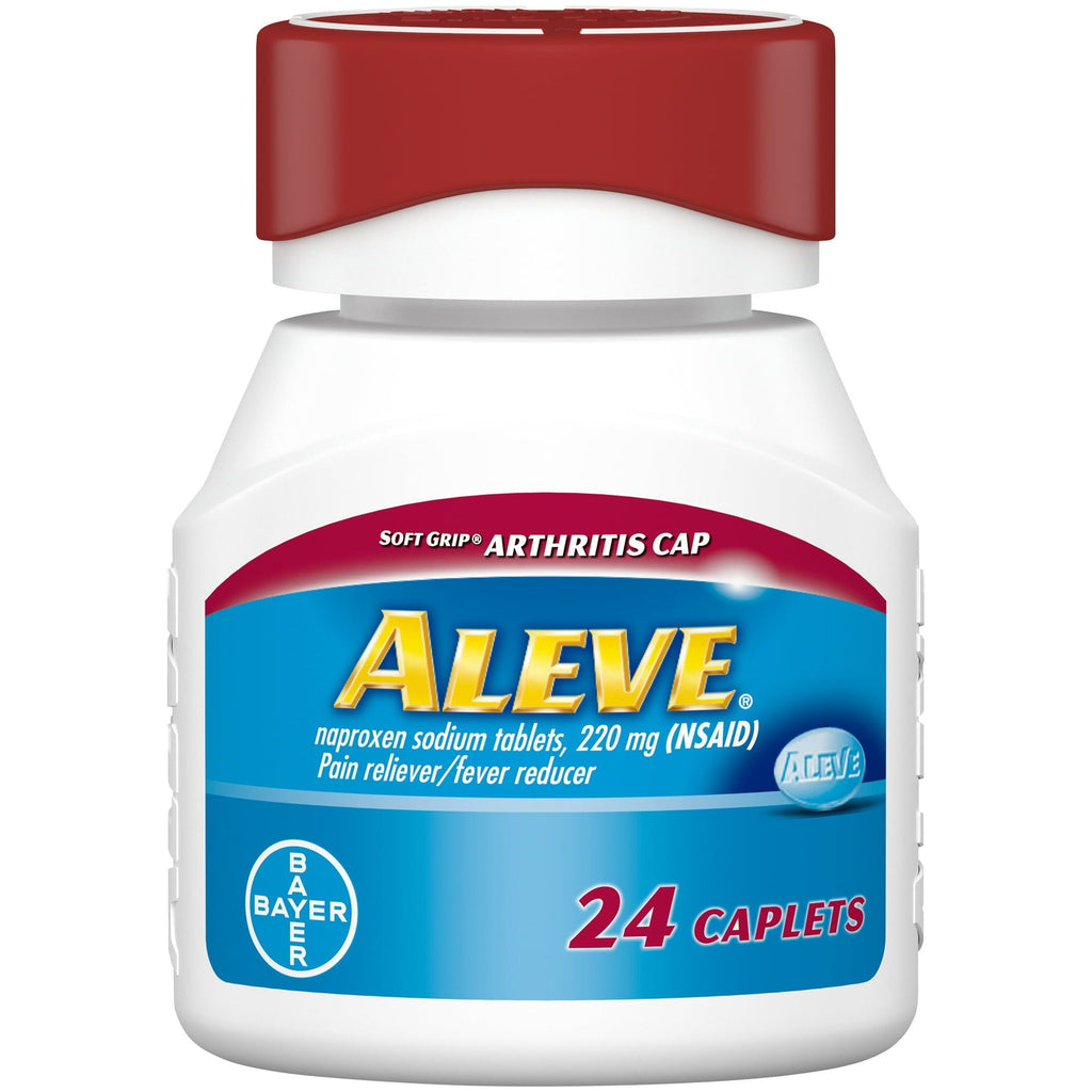 Aleve Soft Grip Arthritis Cap Pain Reliever/Fever Reducer Naproxen Sodium Caplets, 220 mg, 24 ct - SJB-DIAMOND ELITES