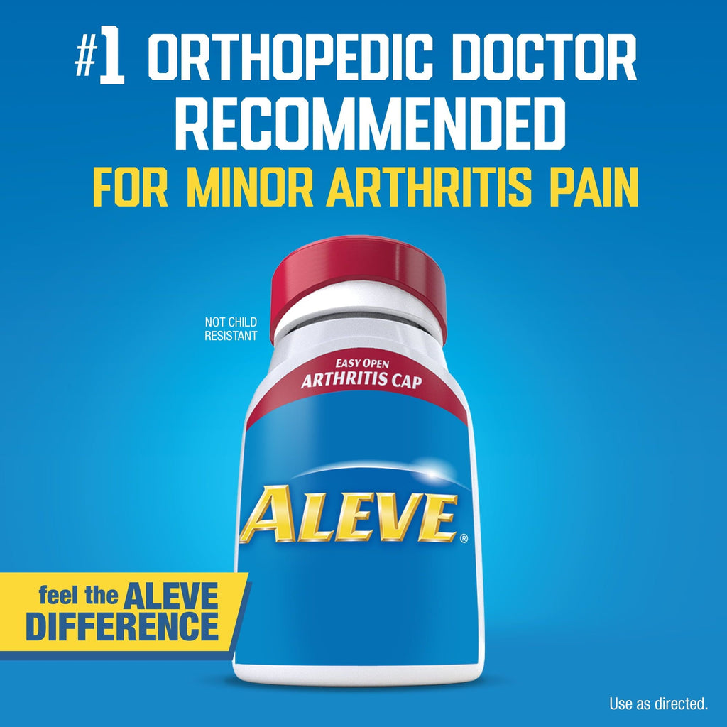Aleve Soft Grip Arthritis Cap Pain Reliever/Fever Reducer Naproxen Sodium Caplets, 220 mg, 24 ct - SJB-DIAMOND ELITES