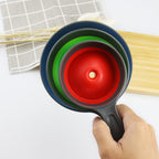Kitchen Gadget Wide Mouth Narrow Mouth Folding Plastic Funnel Three-piece Suit Pi-Mart